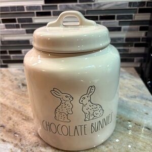 Rae Dunn Chocolate Bunnies Chubby Canister